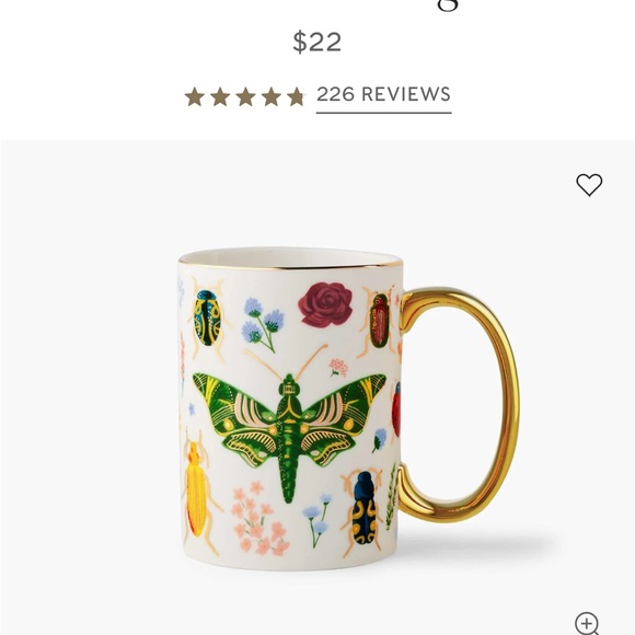 Rifle Paper Co “Curio” Mug - Set of 4 - Picture 7 of 8